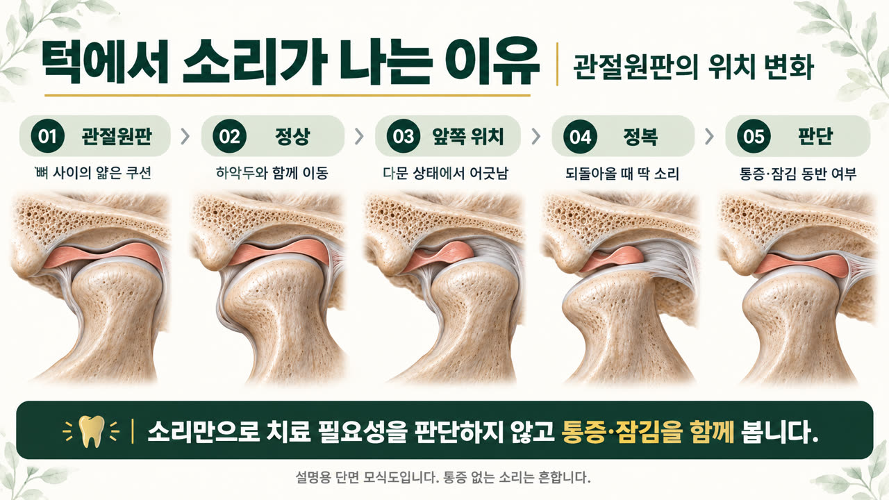 턱관절 설명 영상의 모형 장면